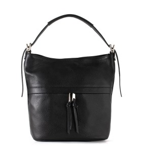 Włoska Skórzana Torebka - Czarny Worek