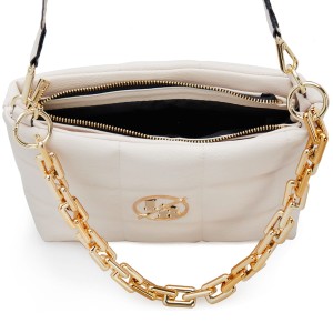 Pikowana torebka ze złotym łańcuchem Laura Biaggi - skóra ekologiczna