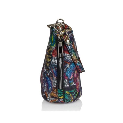  skórzana listonoszka w kolorowe motyle