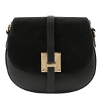 Skórzana Torebka z zamszowa klapką ( id  421)