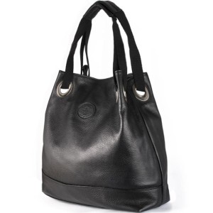 Vera Pelle -  Duża Skórzana Torebka - Worek