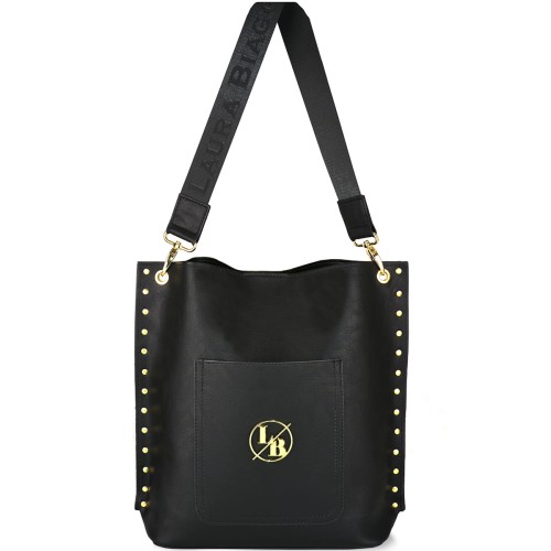 Torebka na ramię z ćwiekami Laura Biaggi eko skóra