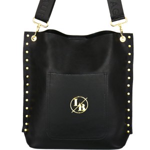 Torebka Laura Biaggi z ćwiekami i logiem firmy eko skóra