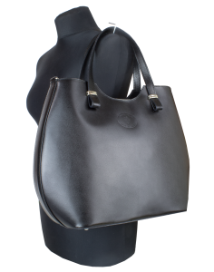 Czarna Włoska torebka skórzana Vera Pelle