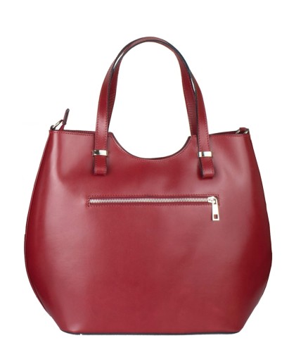 Vera Pelle Bordowa torebka skórzana 