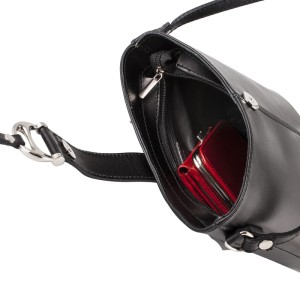 Vera Pelle Czarna skórzana - Listonoszka