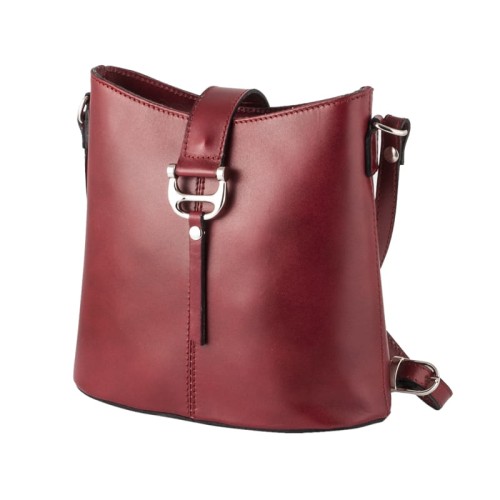 Vera Pelle Bordowa skórzana - Listonoszka