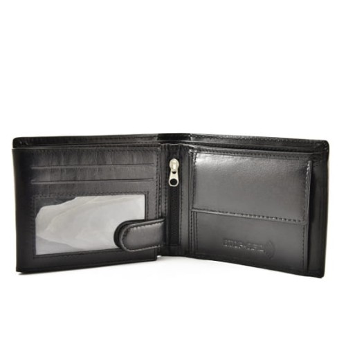 męski czarny skórzany portfel męski Peterson