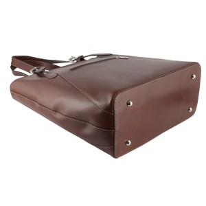 DUŻA  BRĄZOWA TOREBKA SKÓRZANA VERA PELLE