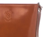 Vera Pelle Skórzana torebka - Listonoszka Camel