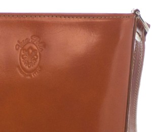 Vera Pelle Skórzana torebka - Listonoszka Camel