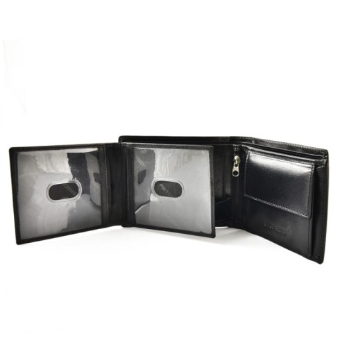 męski poziomy skórzany portfel męski Peterson