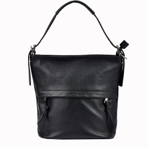 Skórzana Torebka - Czarny Worek