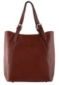  SKÓRZANA Torebka VERA PELLE brązowa / koniak