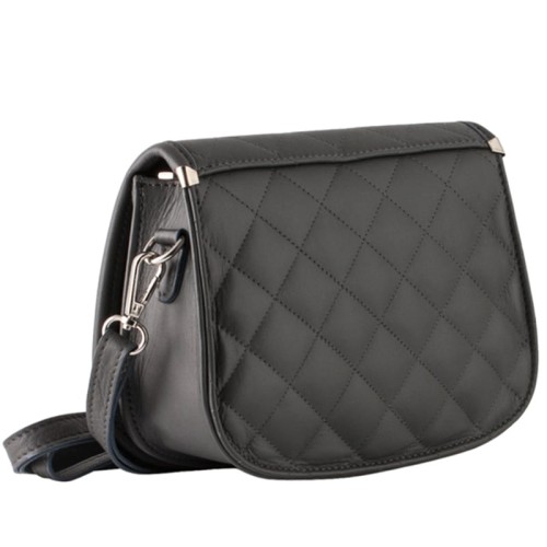 Pikowana Torebka skórzana Listonoszka 