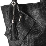 Włoska Torebka - worek skóra krokodyla