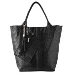 Włoska Torebka - worek skóra krokodyla