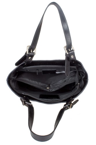 Czarna skórzana torebka