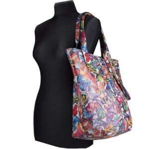 Torebka w motyle - skóra naturalna