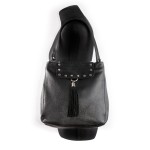 Vera Pelle Skórzana Torebka z zamszową klapką