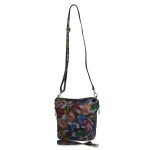 Mała skórzana torebka - kolorowe motyle